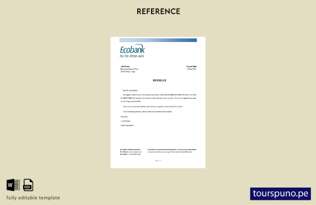 lista para imprimir plantilla de referencia de cierre de Congo Ecobank